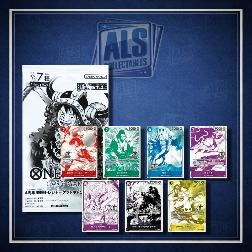 ONE PIECE CARD GAME – 4th Anniversary! Four Emperors Treasure Get Campaign Pack – Japanese